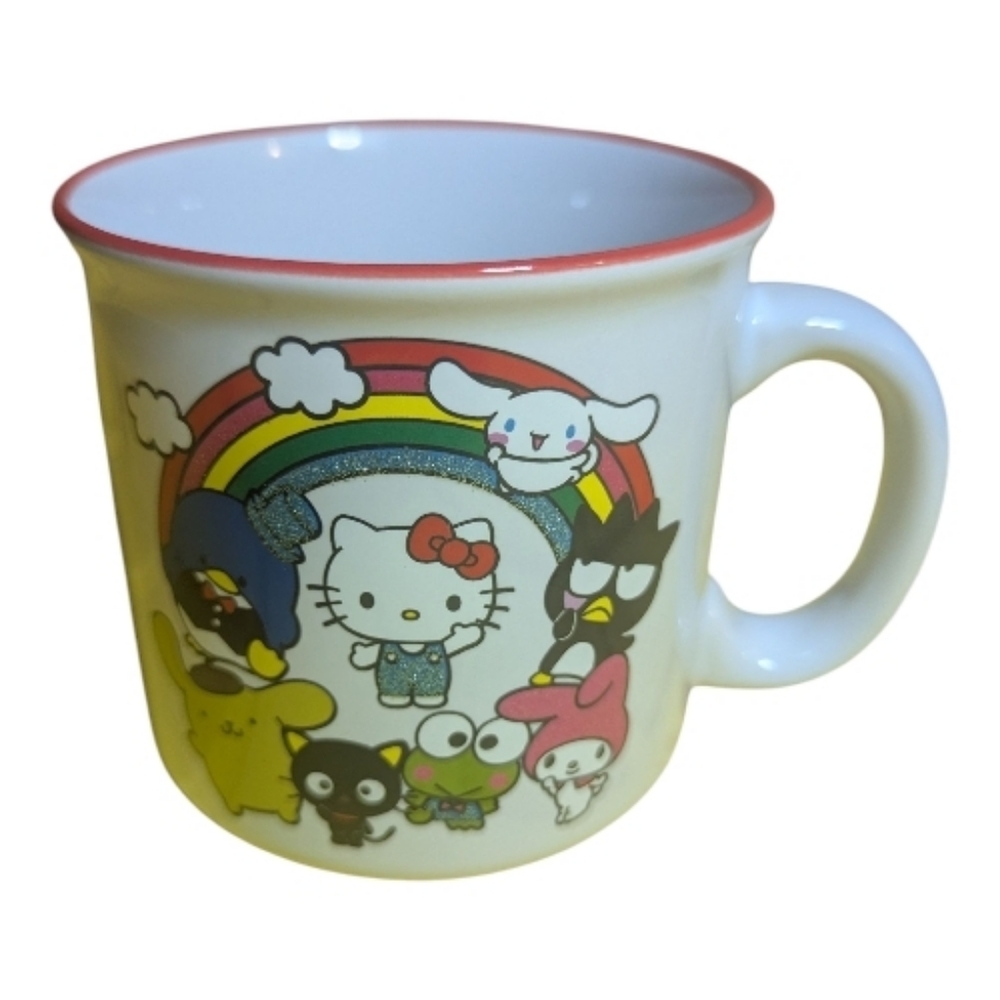 Hello Kitty Rainbow Mug Sanrio Friends White
